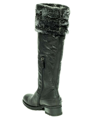 Сапоги женские кожаные чёрные