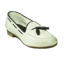 Балетки женские белые кожаные