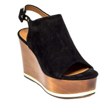 Туфли женские чёрные замшевые