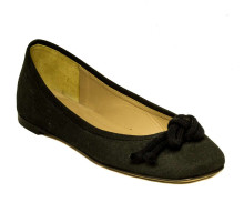 Балетки женские замшевые чёрные