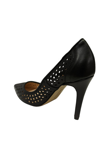 Туфли женские кожаные чёрные