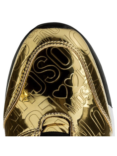 Кеды женские кожаные золотистые