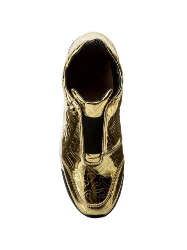 Кеды женские кожаные золотистые