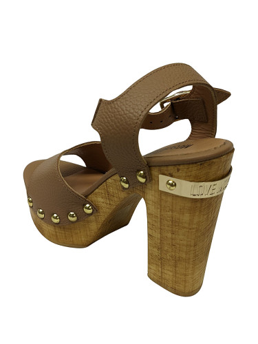 Босоножки женские кожаные коричневые