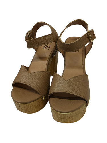 Босоножки женские кожаные коричневые