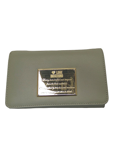 Бумажник кожаный серый