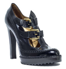 Туфли женские кожаные чёрные