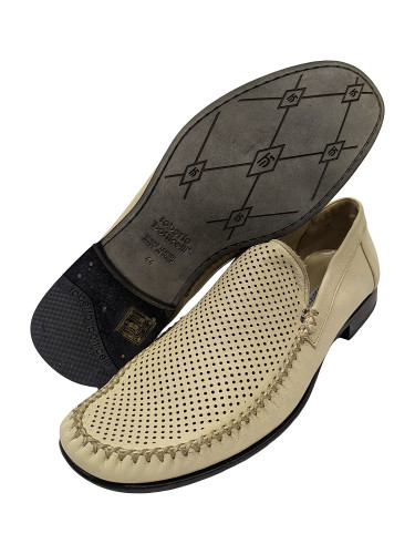 Туфли мужские кожаные белые