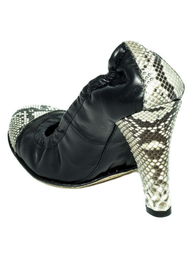 Туфли женские чёрные из кожи питона
