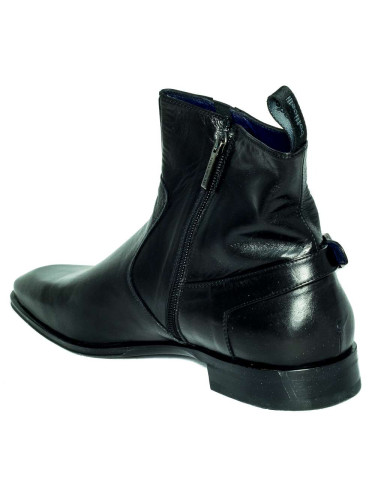 Полусапоги мужские кожаные чёрные