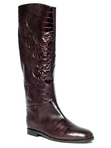 Сапоги женские кожаные коричневые