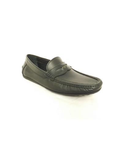 Мокасины мужские кожаные чёрные