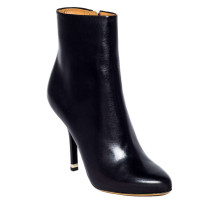 Полусапоги женские кожаные чёрные