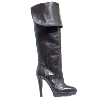 Сапоги женские кожаные чёрные