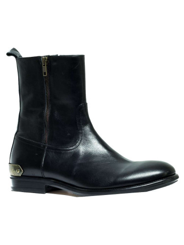 Полусапоги мужские кожаные чёрные