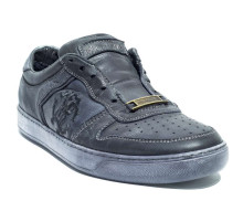 Кеды мужские кожаные чёрные