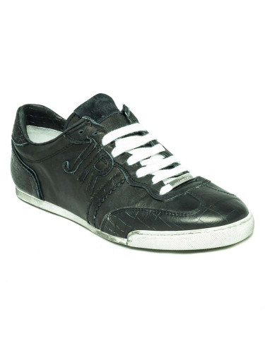 Кеды мужские кожаные чёрные