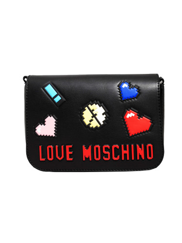 Чёрная сумочка через плечо Love Moschino Love Pixel Чёрная сумочка через плечо Love Moschino Love Pixel