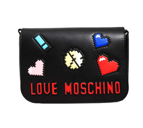 Чёрная сумочка через плечо Love Moschino Love Pixel Чёрная сумочка через плечо Love Moschino Love Pixel