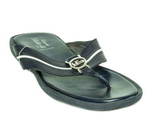 Сандалии мужские тёмно-синие кожаные