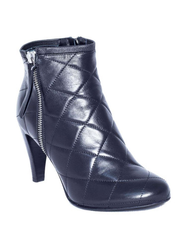 Полусапоги женские кожаные чёрные