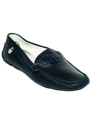 Мокасины женские тёмно-синие