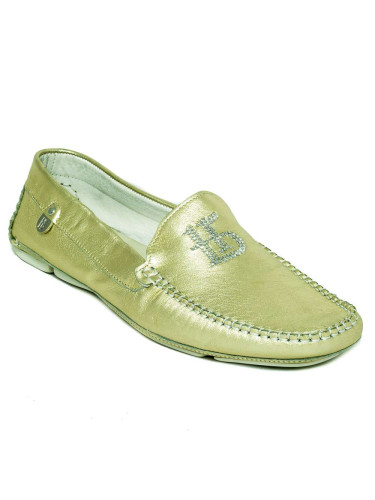 Мокасины женские золотистые Мокасины женские золотистые