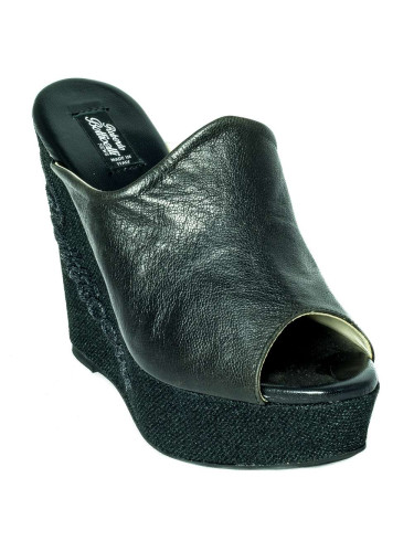 Туфли женские кожаные чёрные