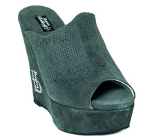 Туфли женские замшевые серые