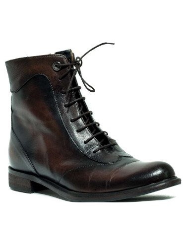 Полусапоги женские кожаные коричневые