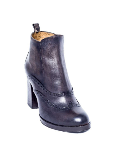 Полусапоги женские кожаные коричневые