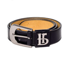 Ремень кожаный чёрный