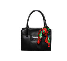 Сумка чёрная кожаная