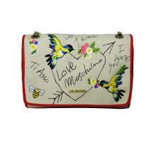 Сумка женская кожаная красная