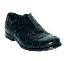 Туфли мужские из кожи питона чёрные